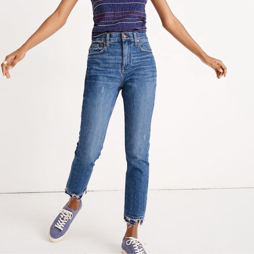 Madewell The Tall High-Rise Slim Boyjean in Melbourne Wash 25 TALL